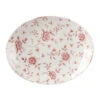 Churchill Vintage Prints Cranberry Rose Chintz Oval Plate 12.5inch / 31.7cm -Churchill China 115343