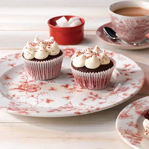 Churchill Vintage Prints Cranberry Rose Chintz Plate 10.85inch / 27.6cm 3 Churchill Vintage Prints Cranberry Rose Chintz Plate 10.85inch / 27.6cm