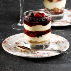 Churchill Vintage Prints Cranberry Rose Chintz Tea Plate 6.7inch / 17cm