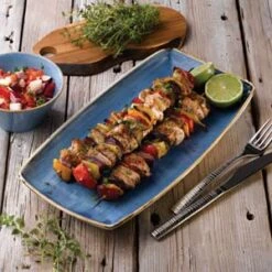 Churchill Stonecast Cornflower Blue Oblong Plate 14" / 35cm