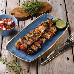 Churchill Stonecast Cornflower Blue Oblong Plate 14" / 35cm 3 Churchill Stonecast Cornflower Blue Oblong Plate 14" / 35cm