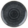 Studio Prints Homespun Evolve Coupe Plate Charcoal Black 6.5inch / 16.5cm -Churchill China 124077