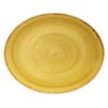 Churchill Stonecast Mustard Seed Yellow Oval Coupe Plate 7.75 Inch / 19.2cm -Churchill China 125512