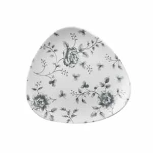 Churchill Vintage Prints Grey Rose Chintz Triangle Plates 7.75inch / 19.6cm 3 Churchill Vintage Prints Grey Rose Chintz Triangle Plates 7.75inch / 19.6cm