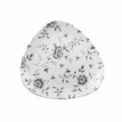 Churchill Vintage Prints Grey Rose Chintz Triangle Plates 9inch / 22.8cm