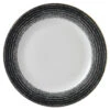 Studio Prints Homespun Rimmed Plate Charcoal Black 10.87inch / 27.6cm -Churchill China 134678