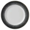 Studio Prints Homespun Rimmed Plate Charcoal Black 10.25inch / 26cm -Churchill China 134708