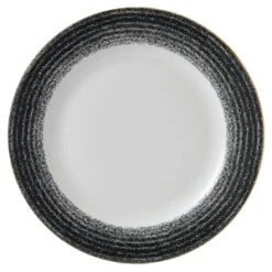Studio Prints Homespun Rimmed Plate Charcoal Black 10.25inch / 26cm