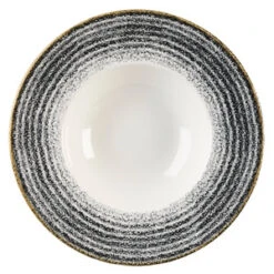 Studio Prints Homespun Wide Rim Bowl Charcoal Black 9inch / 24cm