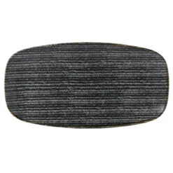 Studio Prints Homespun Chef's Oblong Plate Charcoal Black 11.75inch / 29.8cm