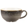 Studio Prints Homespun Cappuccino Cup Charcoal Black 8oz / 227ml -Churchill China 134874