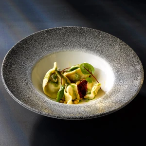 Studio Prints Raku Wide Rim Bowl Quartz Black 11inch / 28cm 3 Studio Prints Raku Wide Rim Bowl Quartz Black 11inch / 28cm