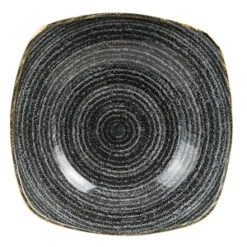 Studio Prints Homespun Charcoal Black Square Bowls 9.25inch / 23.5cm