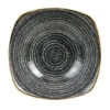 Studio Prints Homespun Charcoal Black Square Bowls 7inch / 17.5cm -Churchill China 141235