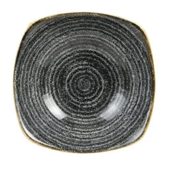 Studio Prints Homespun Charcoal Black Square Bowls 7inch / 17.5cm
