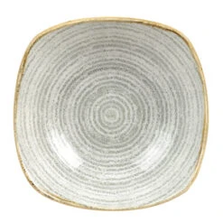 Studio Prints Homespun Stone Grey Square Bowls 8inch / 20.7cm