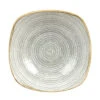 Studio Prints Homespun Stone Grey Square Bowls 7inch / 17.5cm 2 Studio Prints Homespun Stone Grey Square Bowls 7inch / 17.5cm -Churchill China 141252