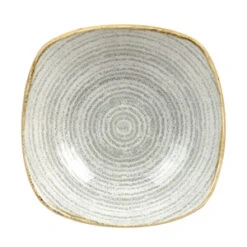 Studio Prints Homespun Stone Grey Square Bowls 7inch / 17.5cm