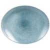 Studio Prints Raku Oval Coupe Plates Topaz Blue 12.5inch / 31.7cm 1 Studio Prints Raku Oval Coupe Plates Topaz Blue 12.5inch / 31.7cm -Churchill China 141257