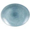 Studio Prints Raku Oval Coupe Plates Topaz Blue 10.62inch / 27cm -Churchill China 141262