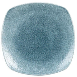 Studio Prints Raku Square Plates Topaz Blue 10inch / 25.2cm