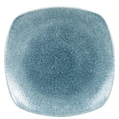 Studio Prints Raku Square Plates Topaz Blue 8.5inch / 21.5cm