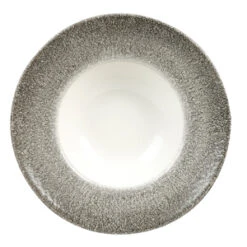 Studio Prints Raku Wide Rim Bowls Quartz Black 9.5inch / 24cm