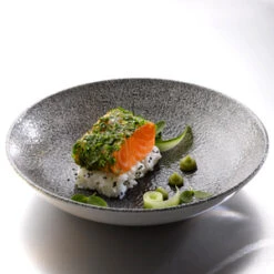 Studio Prints Raku Coupe Bowls Quartz Black 9.75inch / 24.8cm