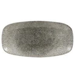 Studio Prints Raku Chefs Oblong Plates Quartz Black 14inch / 35.5cm