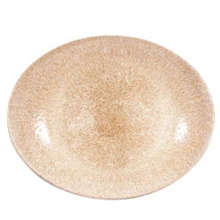 Studio Prints Raku Oval Coupe Plate Garnet Orange 12.5inch / 31.7cm