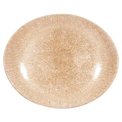 Studio Prints Raku Oval Coupe Plate Garnet Orange 10.62inch / 27cm