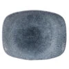 Studio Prints Raku Chef's Oblong Plate Topaz Blue 10.27inch / 26.1cm 1 Studio Prints Raku Chef's Oblong Plate Topaz Blue 10.27inch / 26.1cm -Churchill China 144226