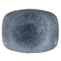 Studio Prints Raku Chef's Oblong Plate Topaz Blue 10.27inch / 26.1cm