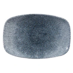 Studio Prints Raku Chef's Oblong Plate Topaz Blue 9.9inch / 23.7cm