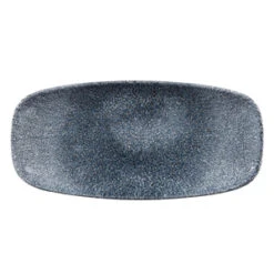 Studio Prints Raku Chef's Oblong Plate Topaz Blue 10.6inch / 26.9cm