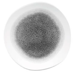 Studio Prints Raku Organic Round Plate Quartz Black 10.4inch / 26.4cm