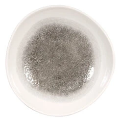 Studio Prints Raku Organic Round Bowl Quartz Black 10inch / 25.3cm
