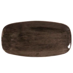 Churchill Stonecast Patina Iron Black Chef's Oblong Plates 11.75inch / 29.8cm