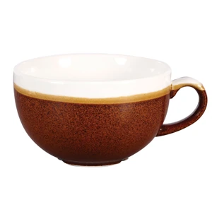 Churchill Monochrome Cinnamon Brown Cappuccino Cups 12oz / 340ml 3 Churchill Monochrome Cinnamon Brown Cappuccino Cups 12oz / 340ml