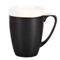 Churchill Monochrome Onyx Black Mugs 12oz / 340ml