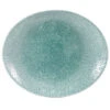 Studio Prints Raku Oval Coupe Plate Jade Green 10.62inch / 27cm -Churchill China 149575