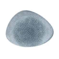 Studio Prints Raku Triangle Plates Topaz Blue 10inch / 26cm