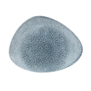 Studio Prints Raku Triangle Plates Topaz Blue 10inch / 26cm 3 Studio Prints Raku Triangle Plates Topaz Blue 10inch / 26cm