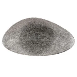 Studio Prints Raku Triangle Chefs Plate Quartz Black 13.75inch / 35cm