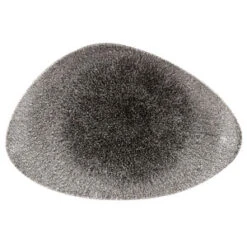 Studio Prints Raku Triangle Plate Quartz Black 11.75inch / 30.5cm