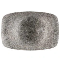 Studio Prints Raku Oblong Platter Quartz Black 13.87inch / 35.5cm