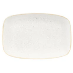 Churchill Stonecast Oblong Chefs Plate Barley White 12inch / 30cm