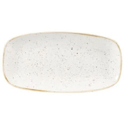 Churchill Stonecast Oblong Chefs Plate Barley White 11.7inch / 29.8cm