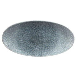 Studio Prints Raku Chefs Oval Plates Topaz Blue 11.7" / 29.9cm