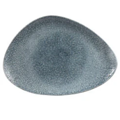 Studio Prints Raku Chefs Triangle Plates Topaz Blue 14" / 35.6cm